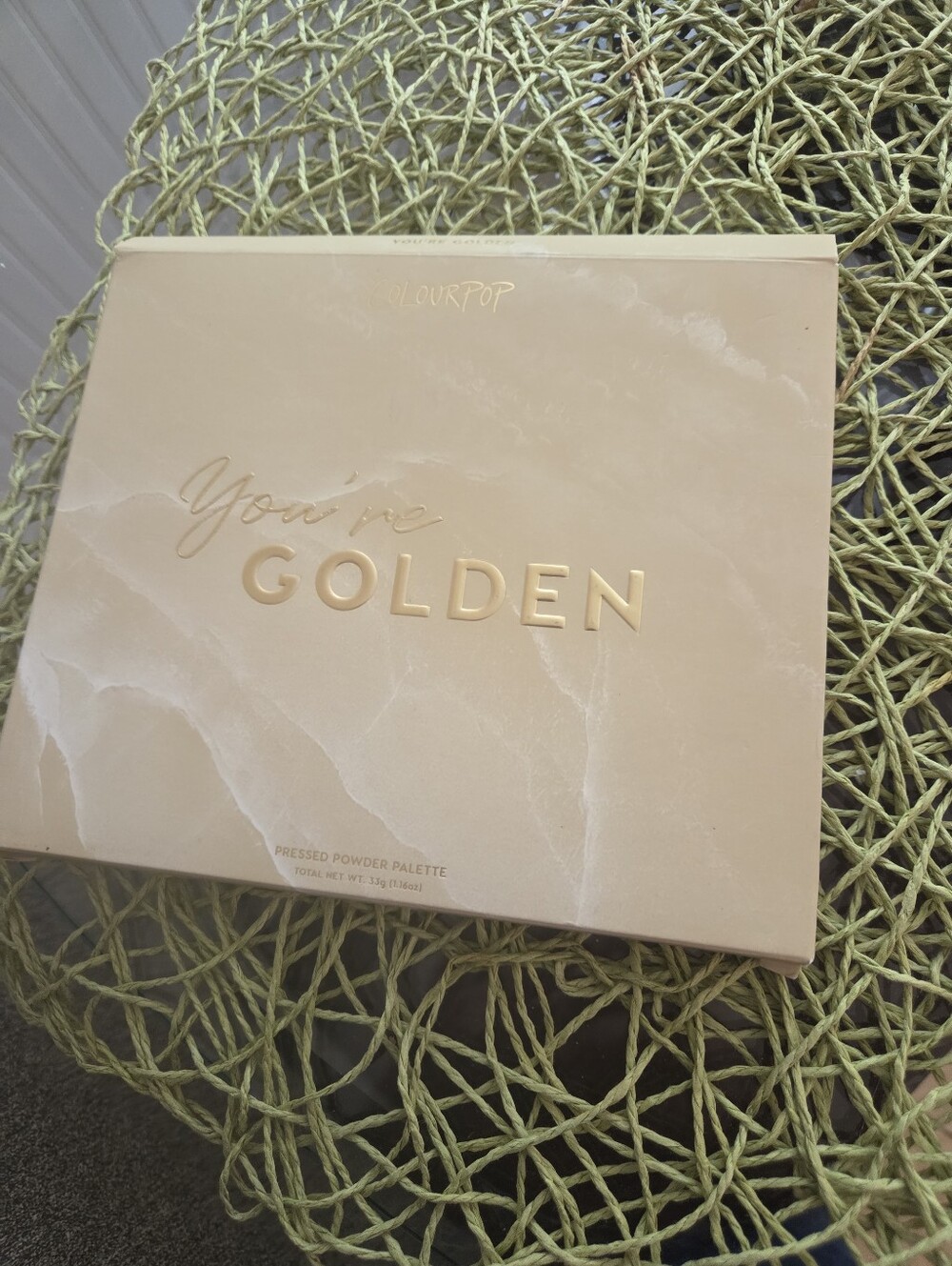 ColourPop You're Golden Neutral Beige & Gold Eye Shadow Powder Palette NWT